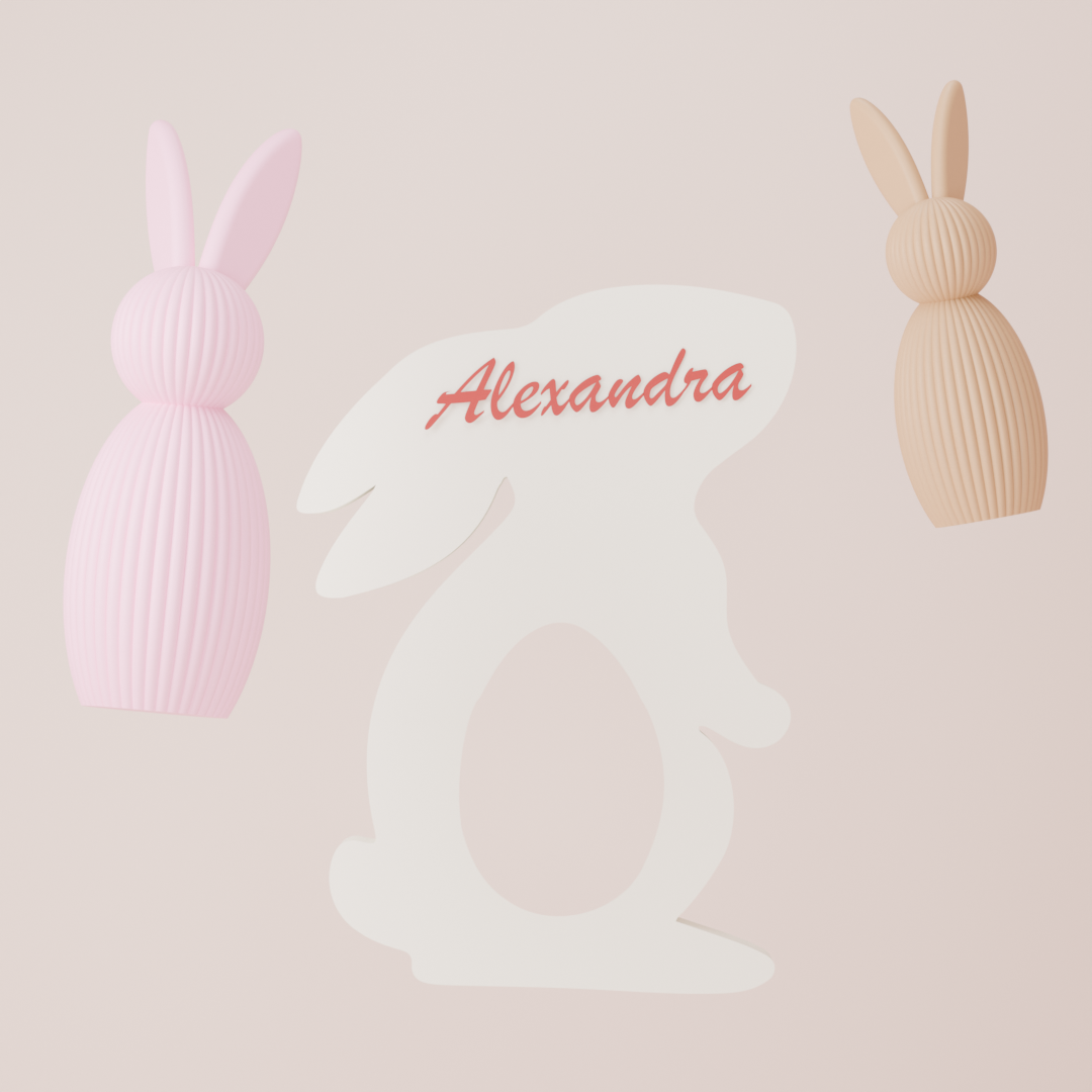 Minimal 3D printed Easter decor